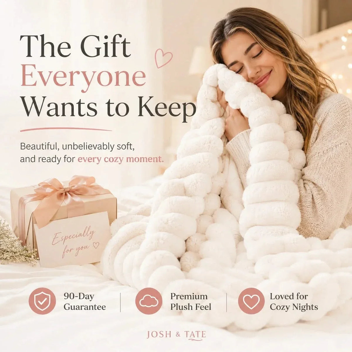 Ribbed Fleece Blanket in 2 Sizes