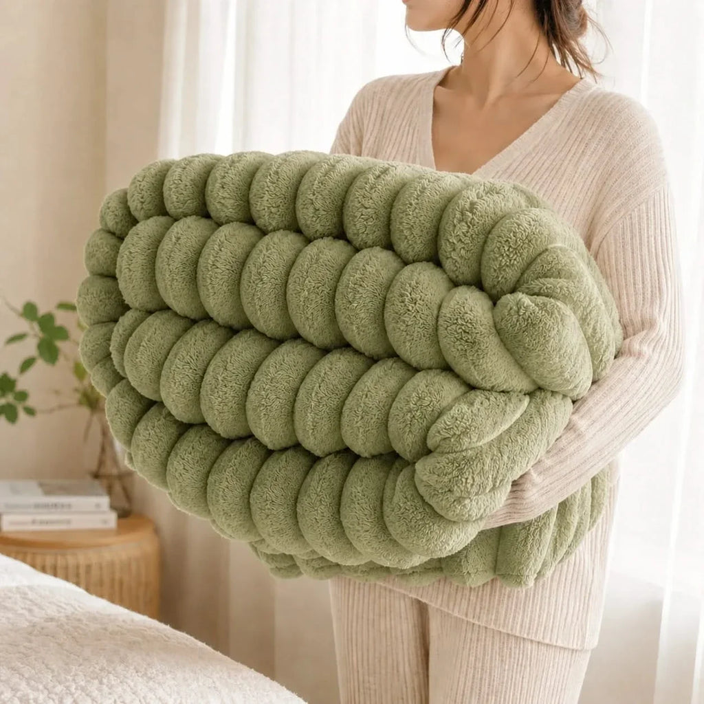 Ribbed Fleece Blanket in 2 Sizes