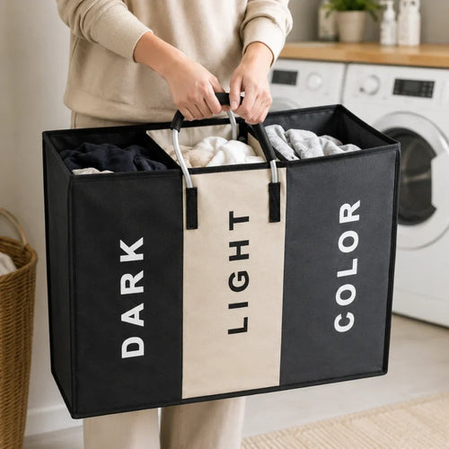 3-Section Laundry Sorter with Removable Bags