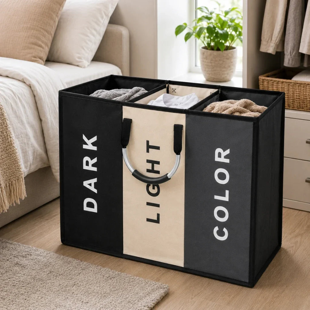 3-Section Laundry Sorter with Removable Bags