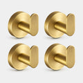 No-Drill Gold Towel Hook with Twist-Fit Mount
