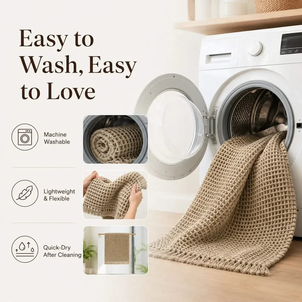 Waffle-Weave Bath Mat in Four Sizes