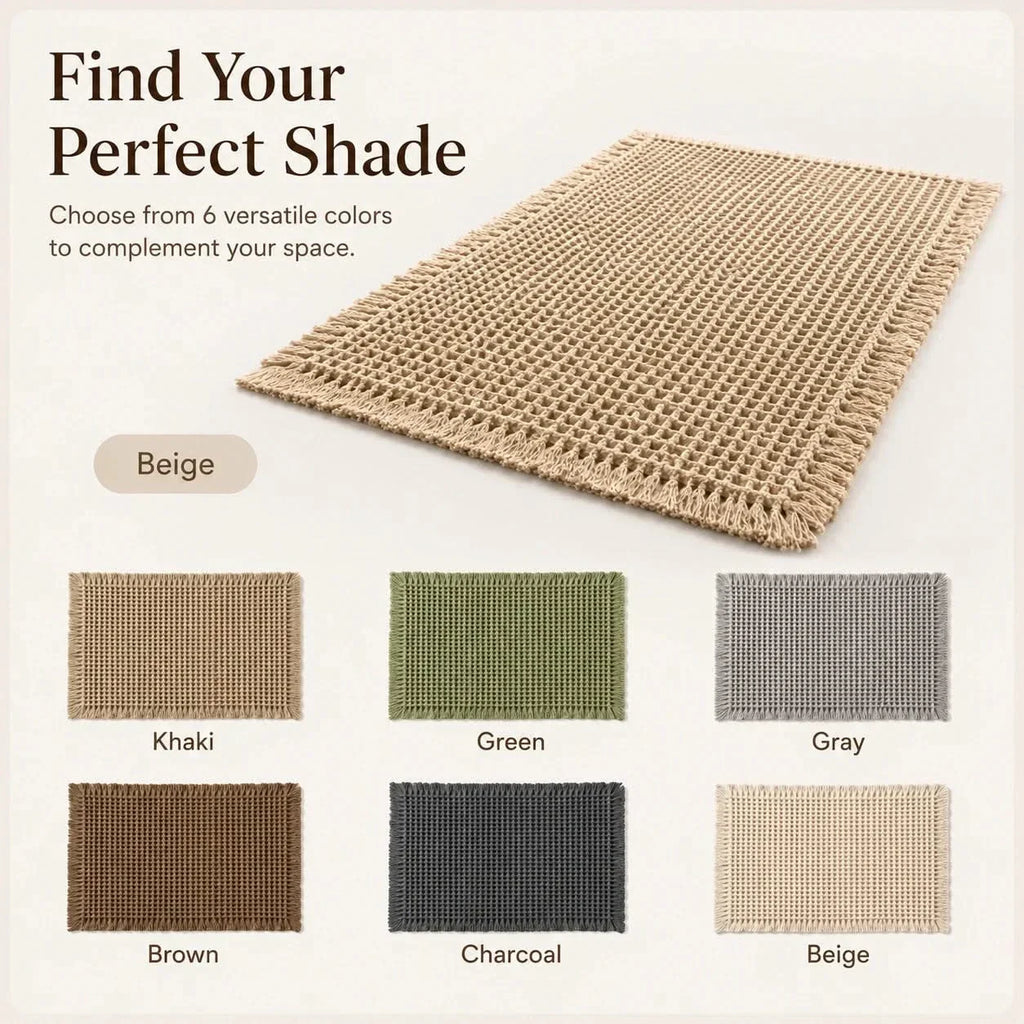 Waffle-Weave Bath Mat in Four Sizes