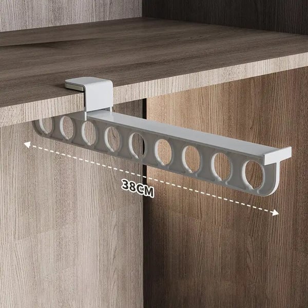 Extendable Closet Rod for Double Hanging Space