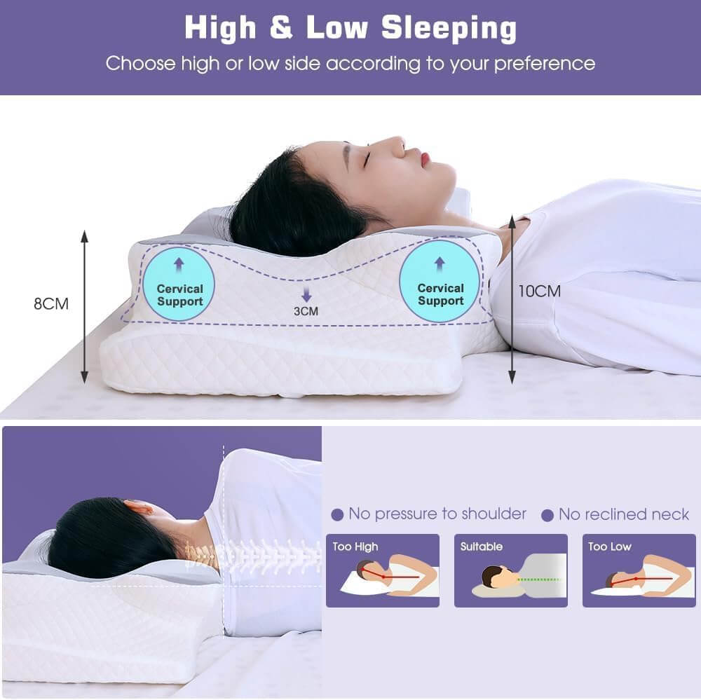 Contoured Butterfly Memory Foam Pillow