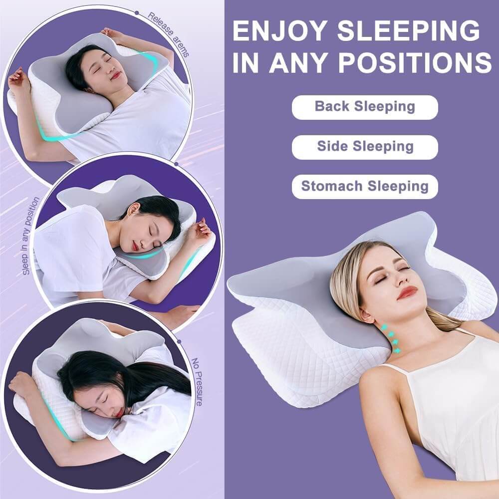 Contoured Butterfly Memory Foam Pillow