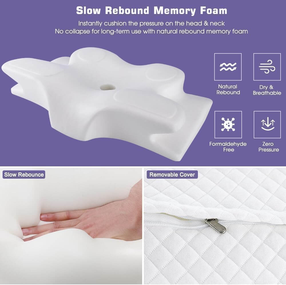 Contoured Butterfly Memory Foam Pillow