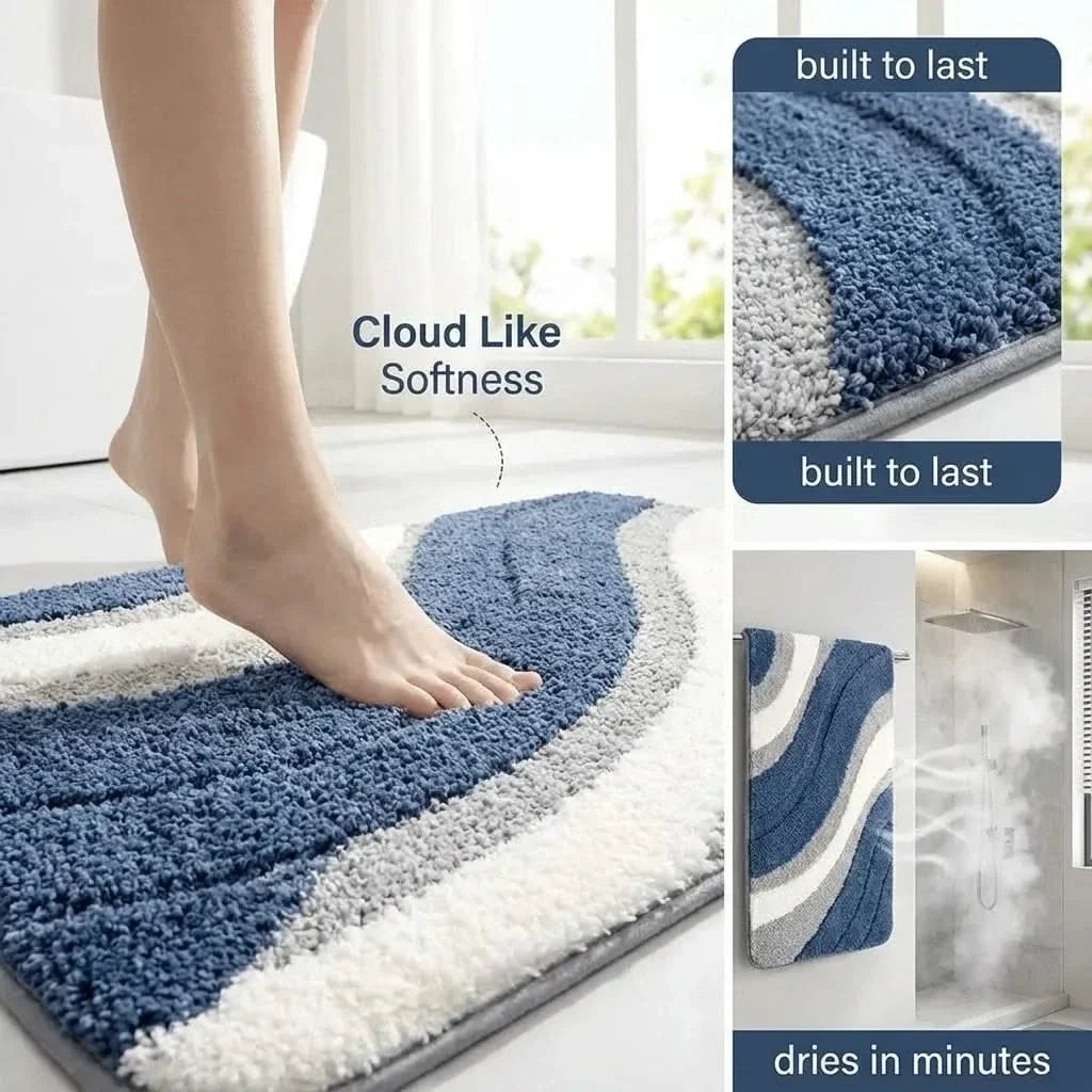 Soft Woven Bath Rug in Three Colourways
