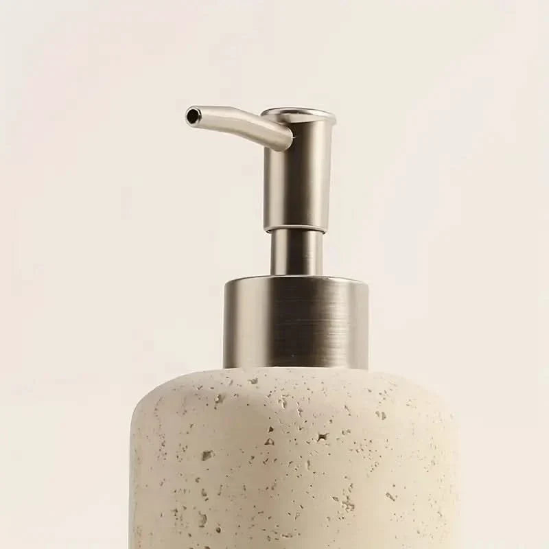 Travertine Stone Effect Soap Dispenser