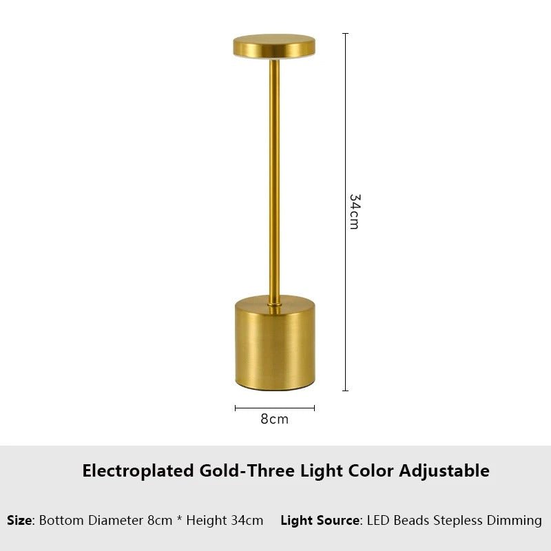 Classic Metal Touch Lamp with 3 Brightness Levels
