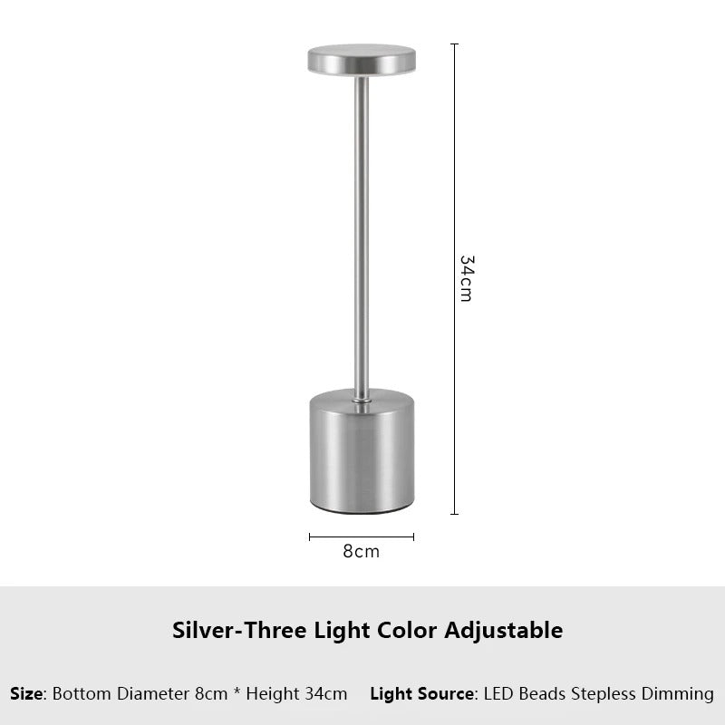 Classic Metal Touch Lamp with 3 Brightness Levels