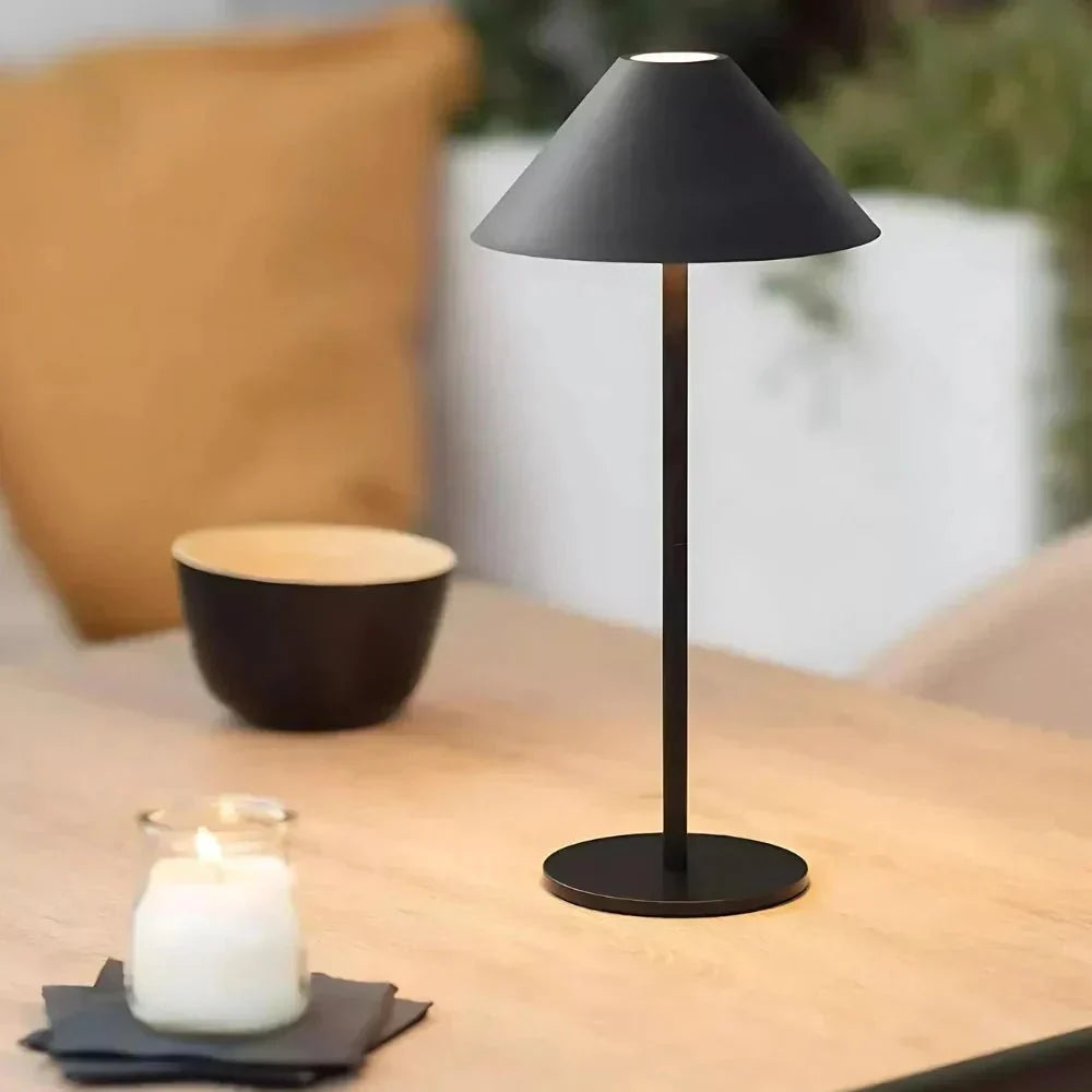 Cone Table Lamp for Bedside Reading