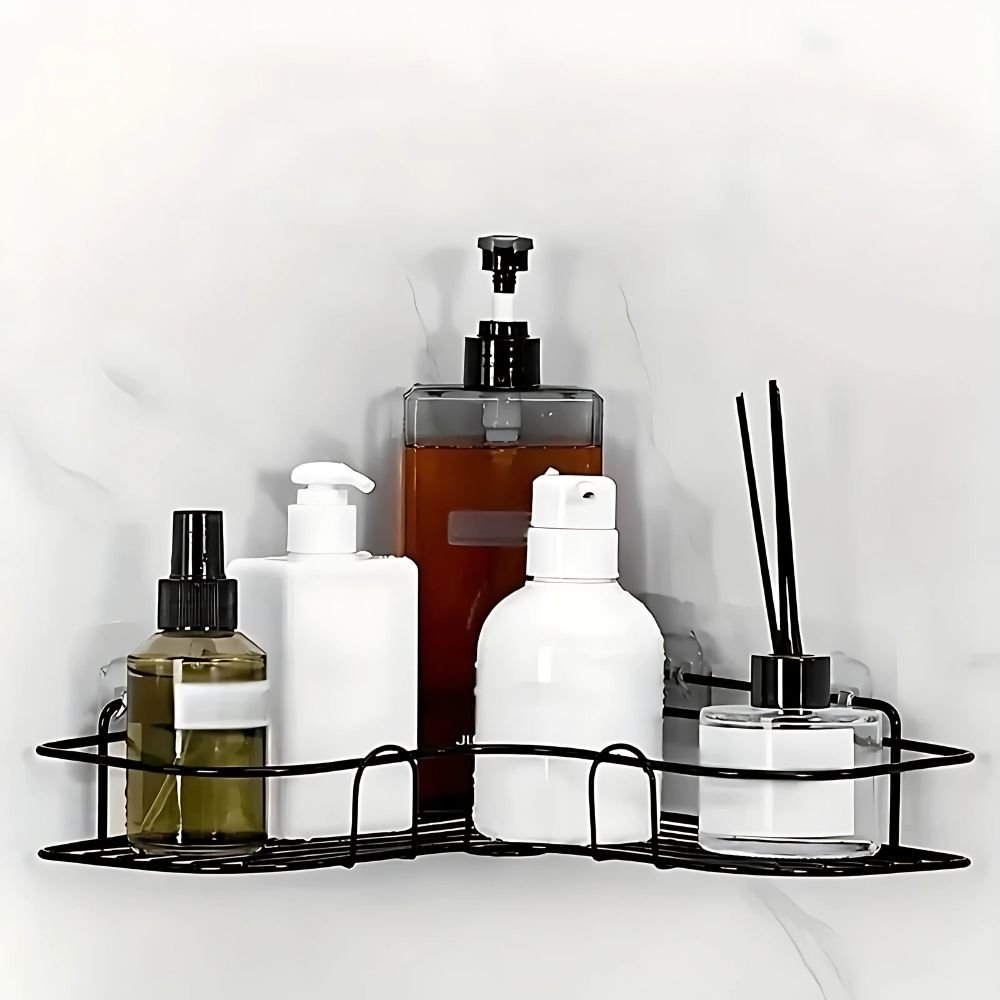 Corner Shower Caddy – No-Drill Black or White