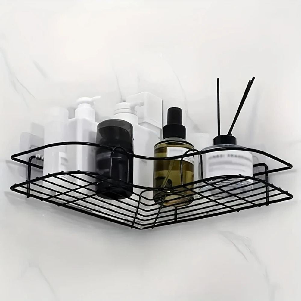 Corner Shower Caddy – No-Drill Black or White