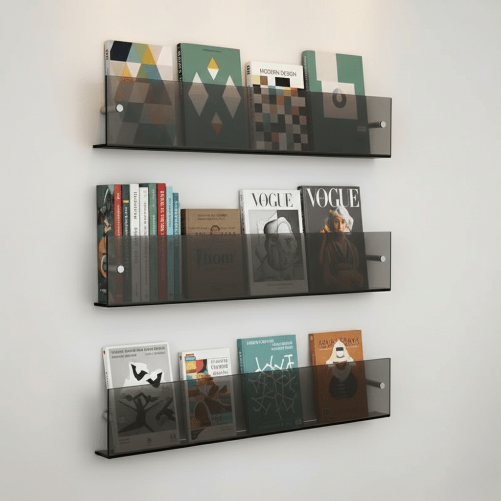 Acrylic Floating Wall Shelf for Books