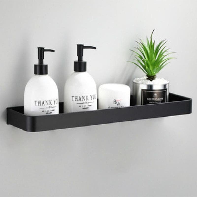 Aluminium Bathroom Shelf with Towel Bar and Hooks