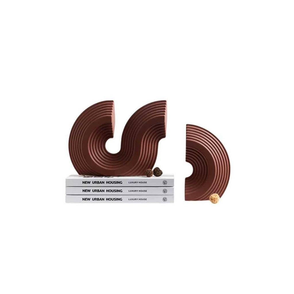 Arched Ceramic Bookends, Three Colours