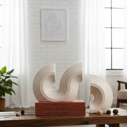 Arched Ceramic Bookends, Three Colours