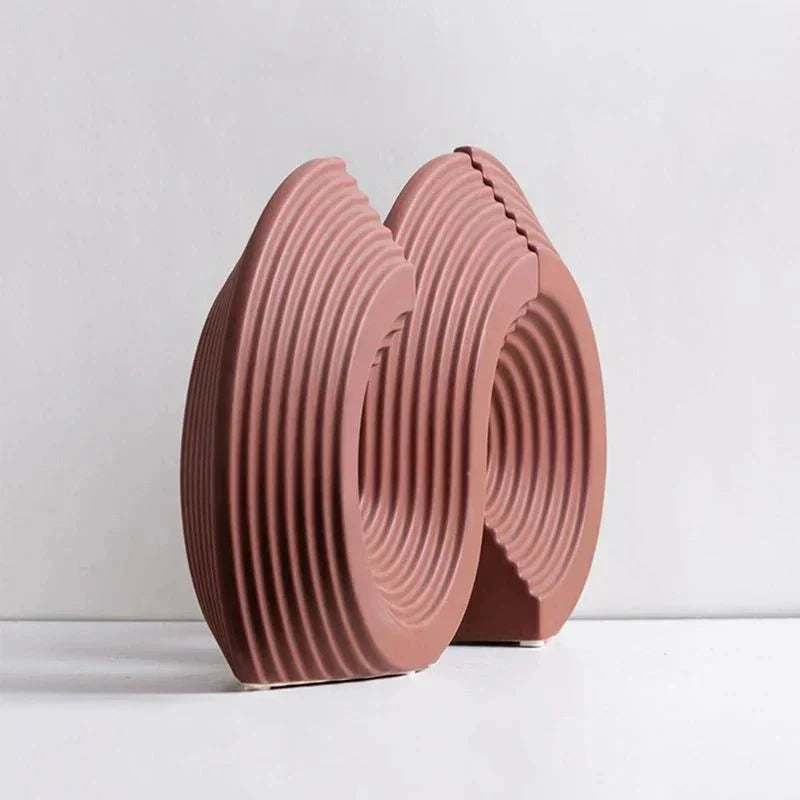 Arched Ceramic Bookends, Three Colours