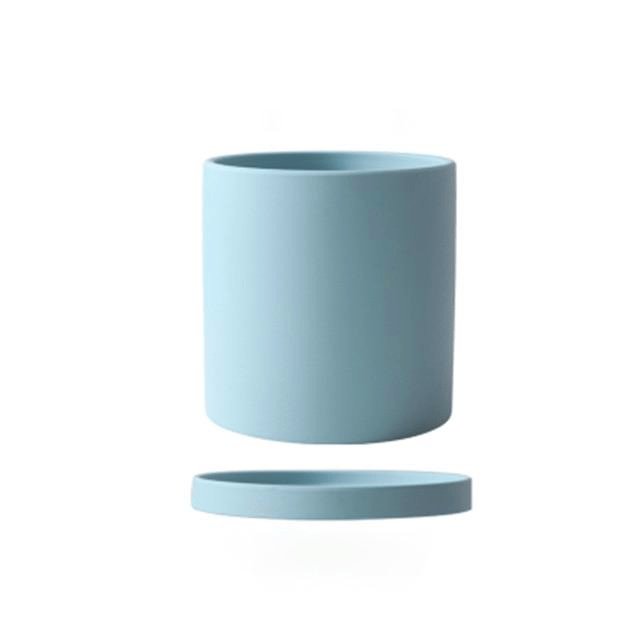 Ceramic Plant Pot with Drainage Hole and Saucer