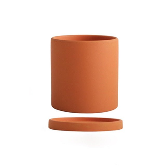 Ceramic Plant Pot with Drainage Hole and Saucer