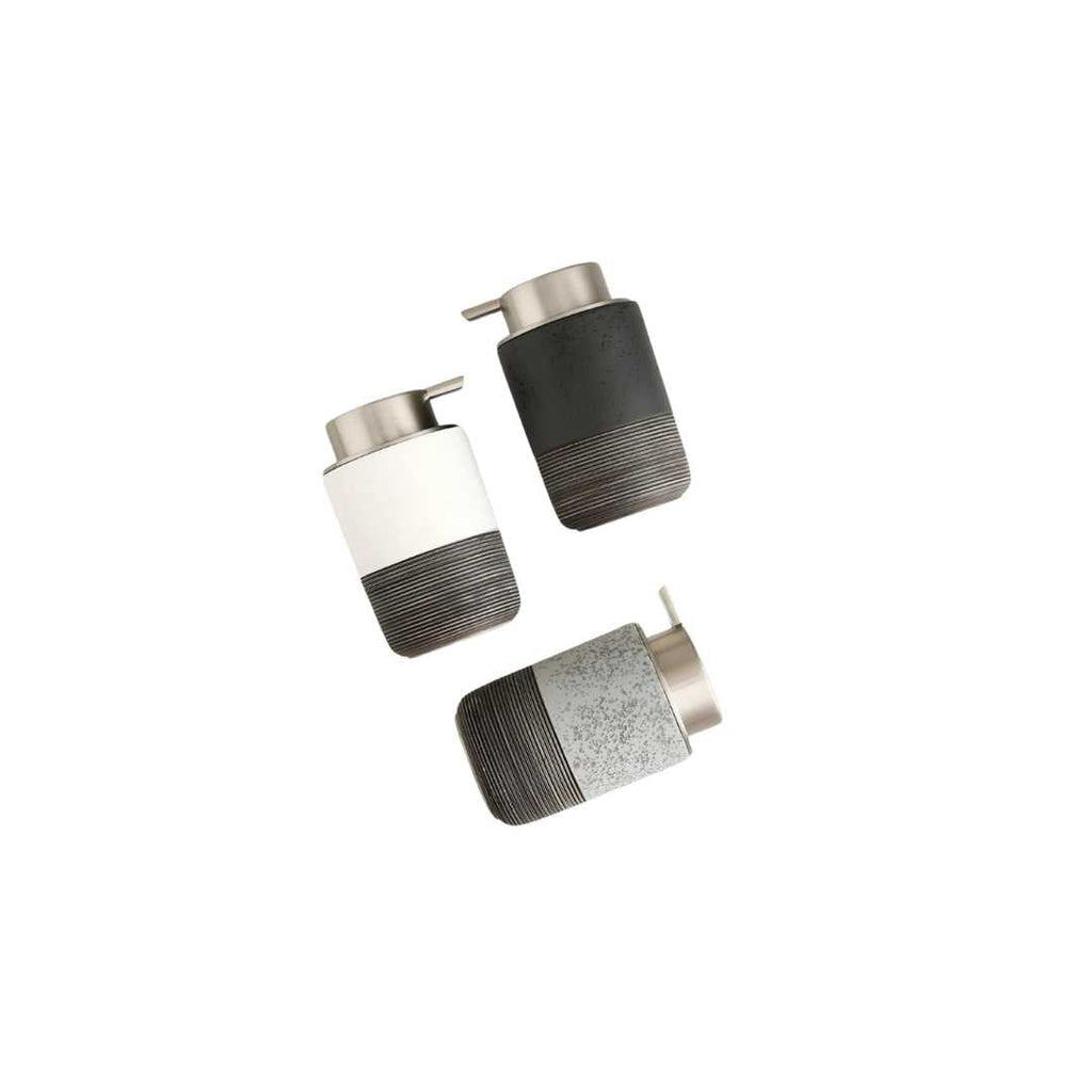 Textured Stoneware Soap Dispenser 300ml
