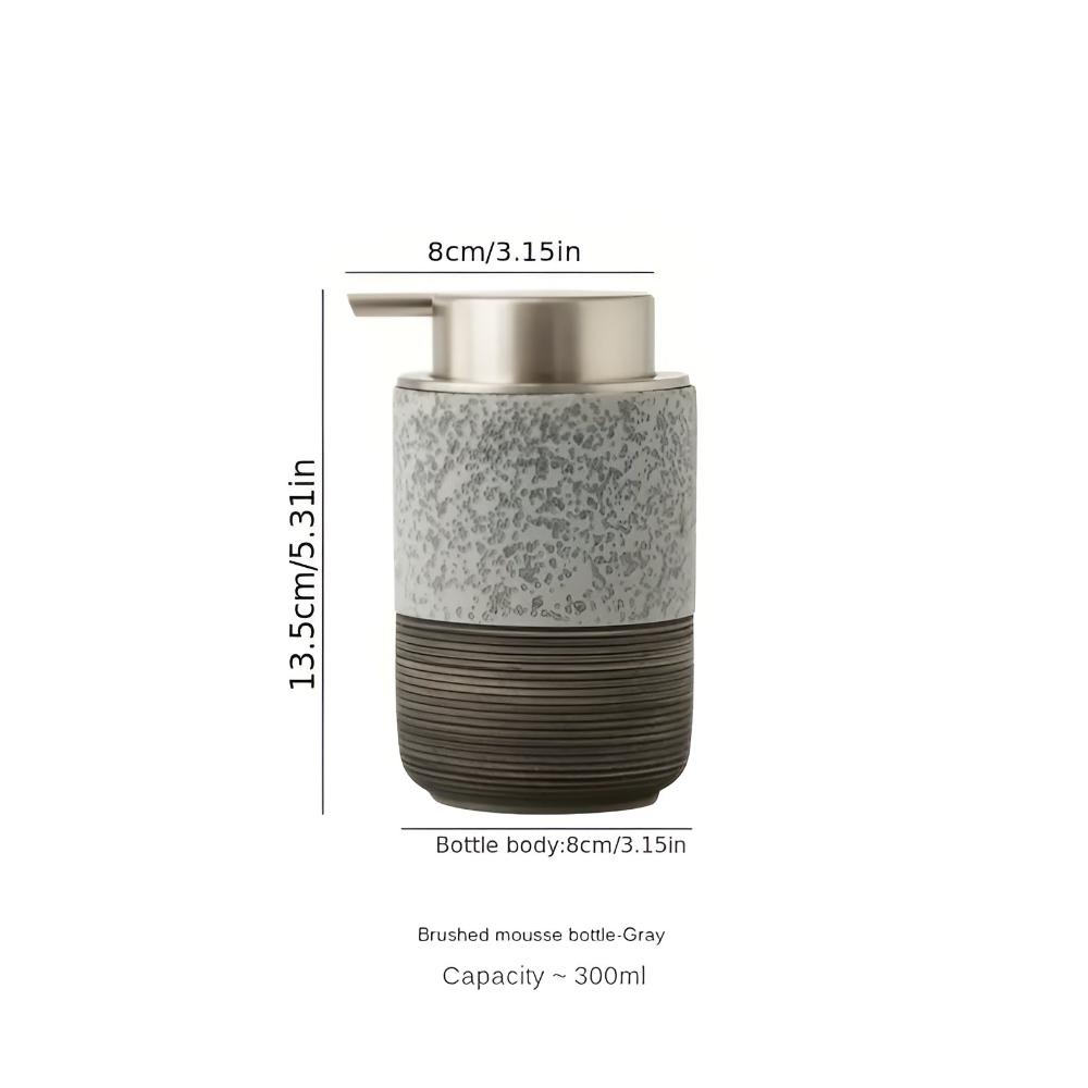 Textured Stoneware Soap Dispenser 300ml
