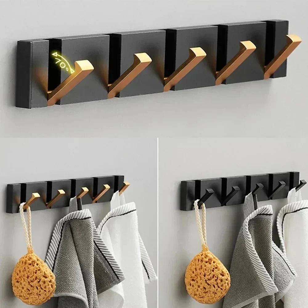 Foldable Stainless Steel Wall Hook Rail