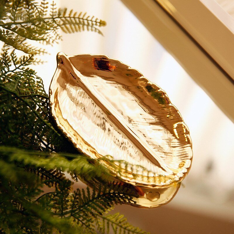 Ceramic Decorative Tray, Three Metallic Finishes