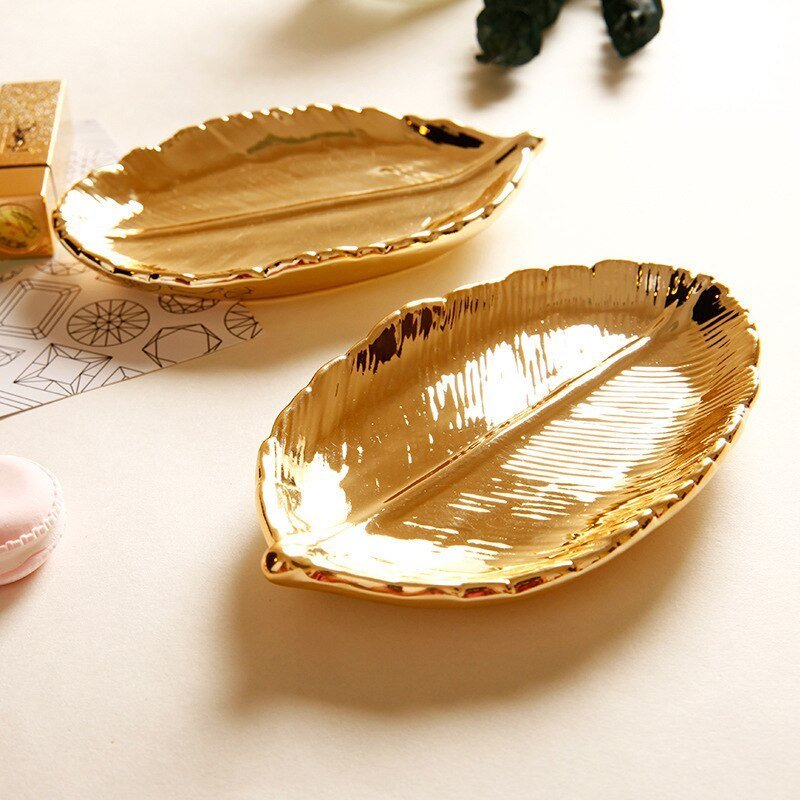 Ceramic Decorative Tray, Three Metallic Finishes
