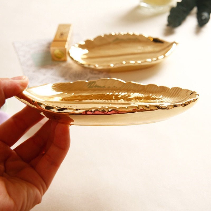 Ceramic Decorative Tray, Three Metallic Finishes