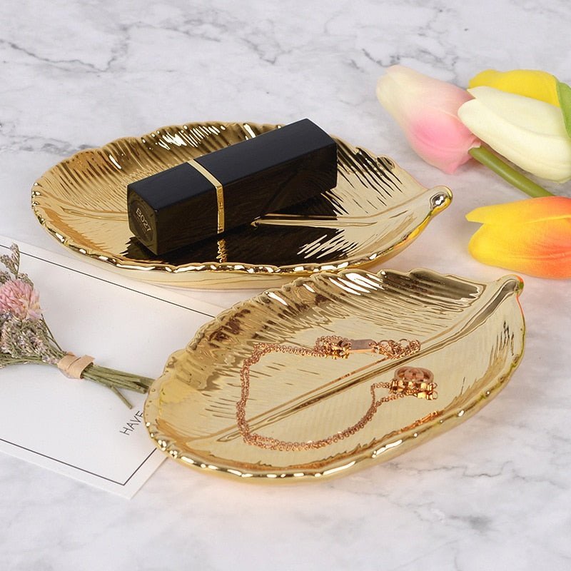 Ceramic Decorative Tray, Three Metallic Finishes