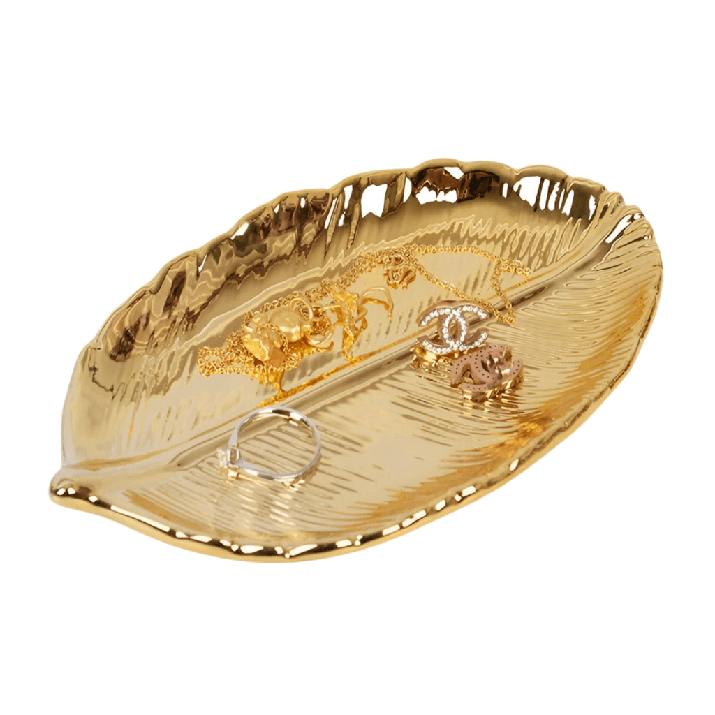 Ceramic Decorative Tray, Three Metallic Finishes