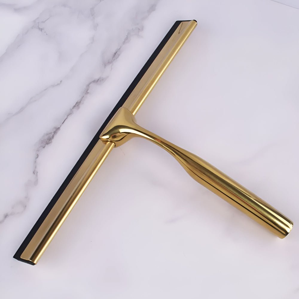 Gold Stainless Steel Shower Squeegee with Silicone Blade