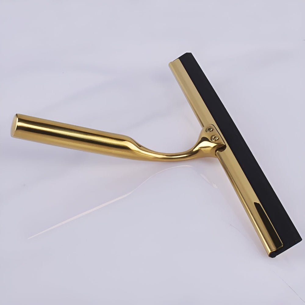 Gold Stainless Steel Shower Squeegee with Silicone Blade