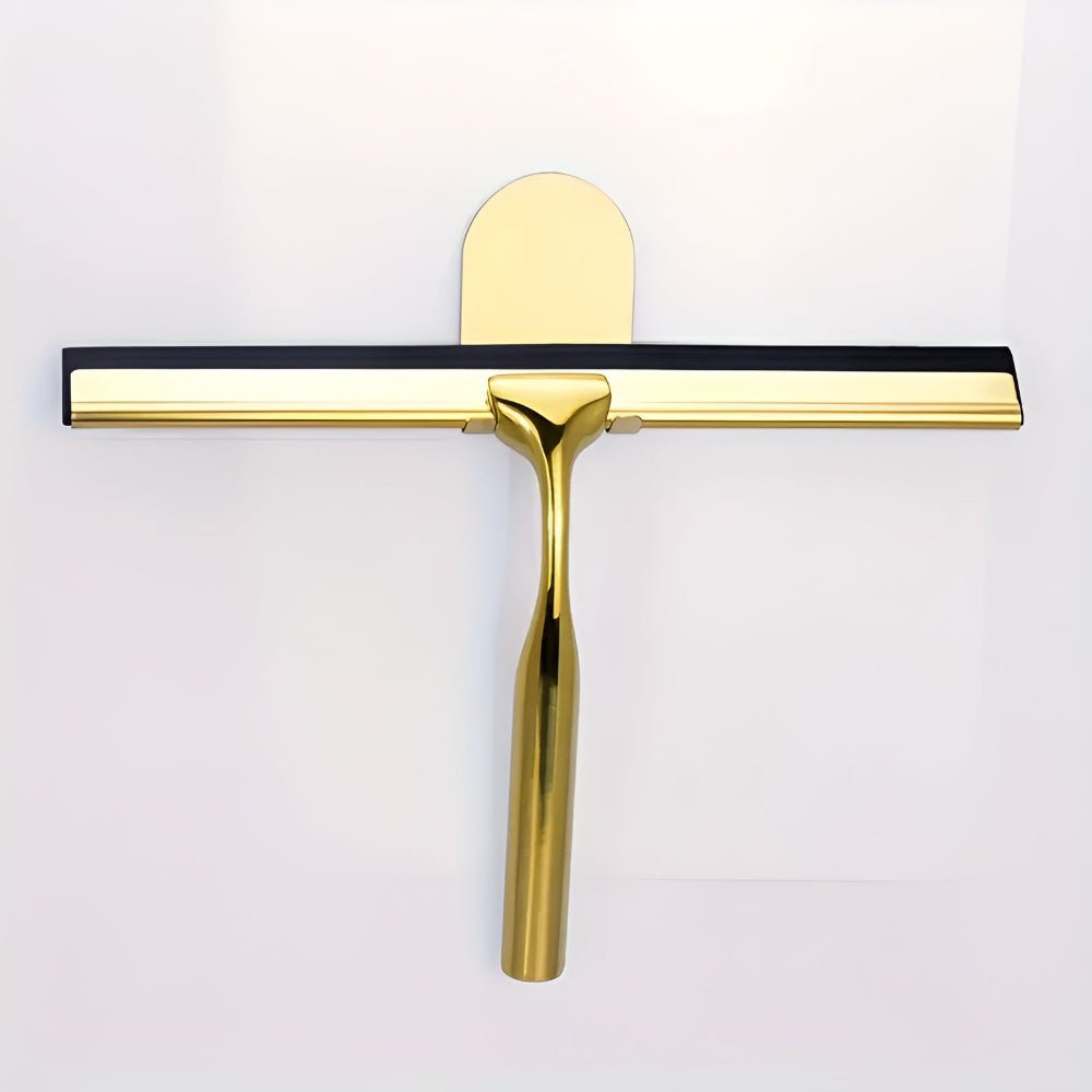 Gold Stainless Steel Shower Squeegee with Silicone Blade