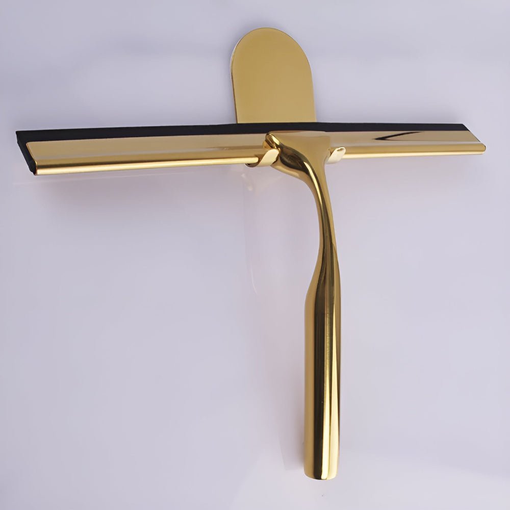 Gold Stainless Steel Shower Squeegee with Silicone Blade