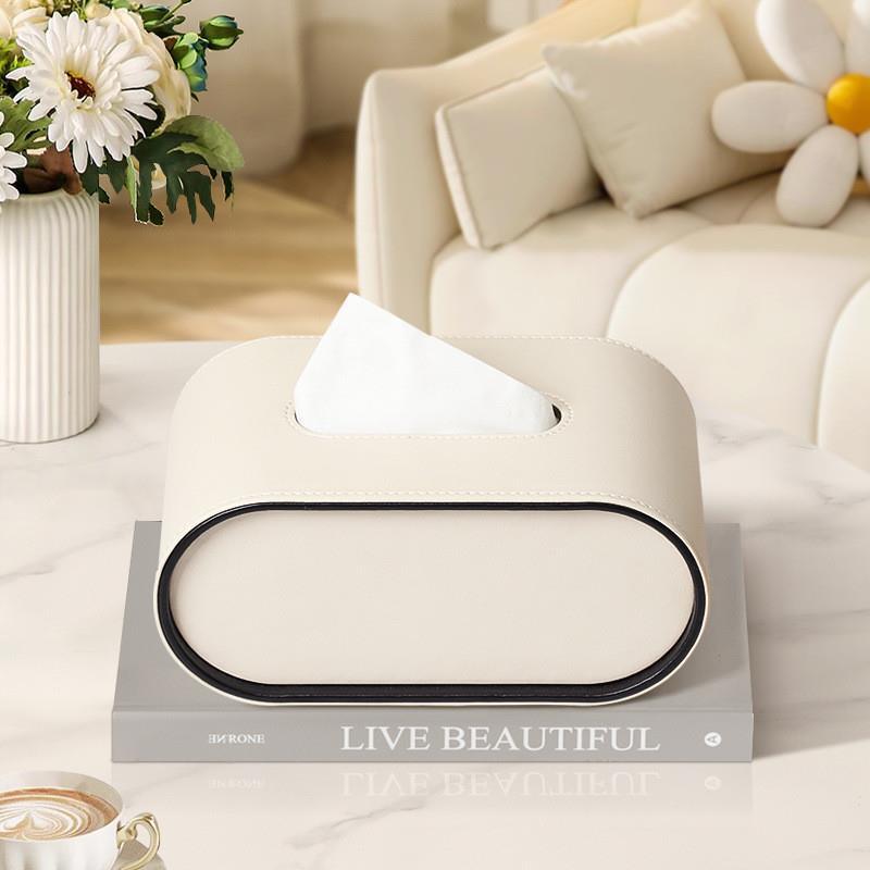 Leather Look Tissue Box Cover, Oval