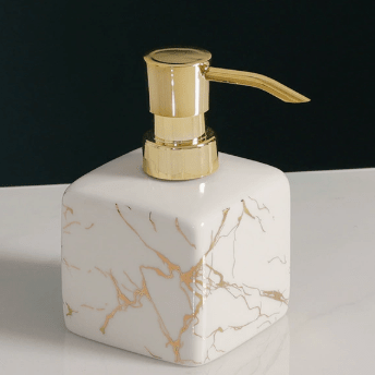Marble Effect Ceramic Soap Dispenser