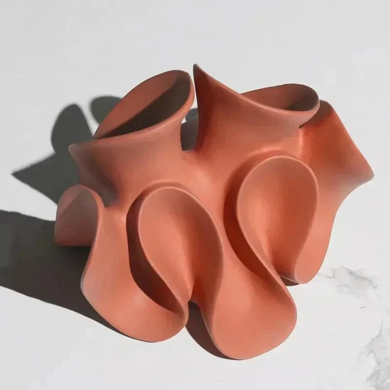 Abstract Petal Sculpture, Matt Resin