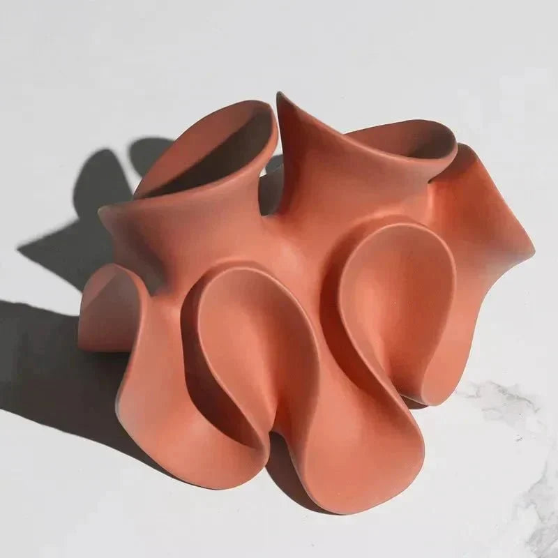 Abstract Petal Sculpture, Matt Resin