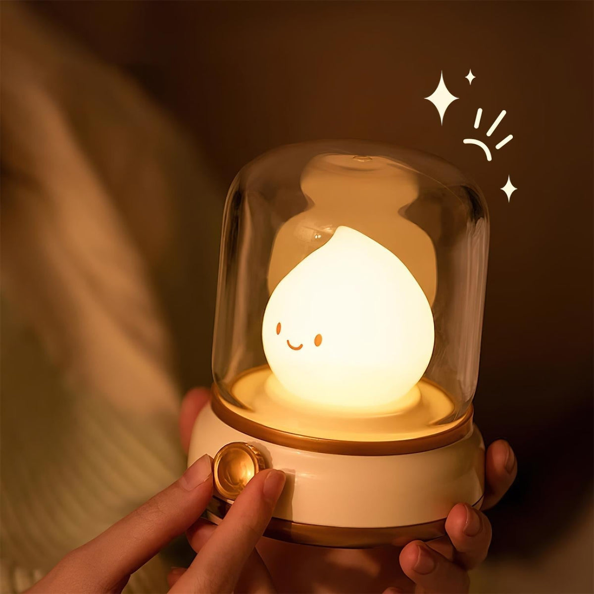 LED Flame Night Light, Flameless Candle Effect