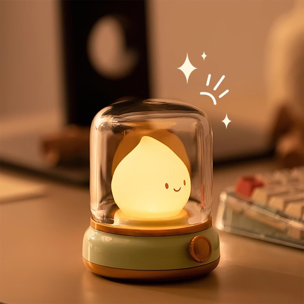 LED Flame Night Light, Flameless Candle Effect