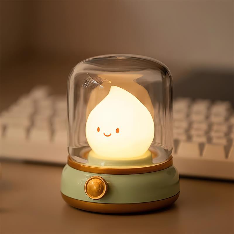 LED Flame Night Light, Flameless Candle Effect
