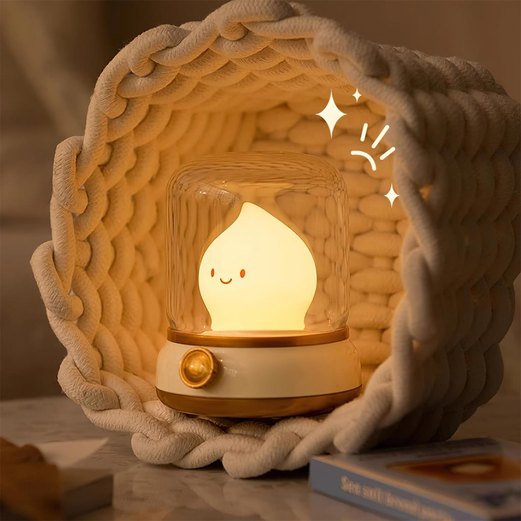 LED Flame Night Light, Flameless Candle Effect