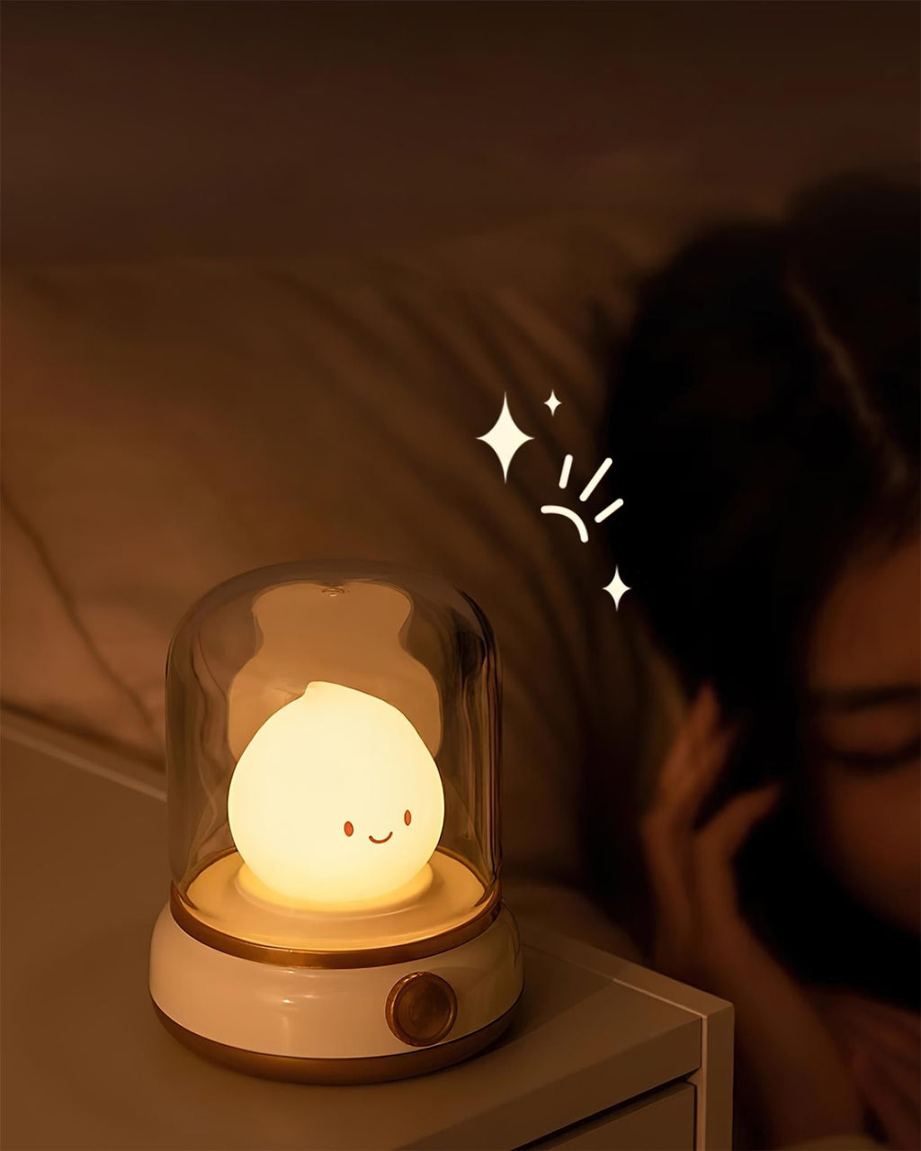 LED Flame Night Light, Flameless Candle Effect