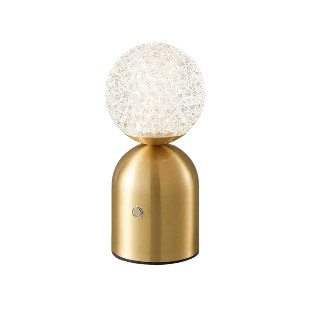 Gold Cordless Table Lamp – Sculptural Rechargeable Light