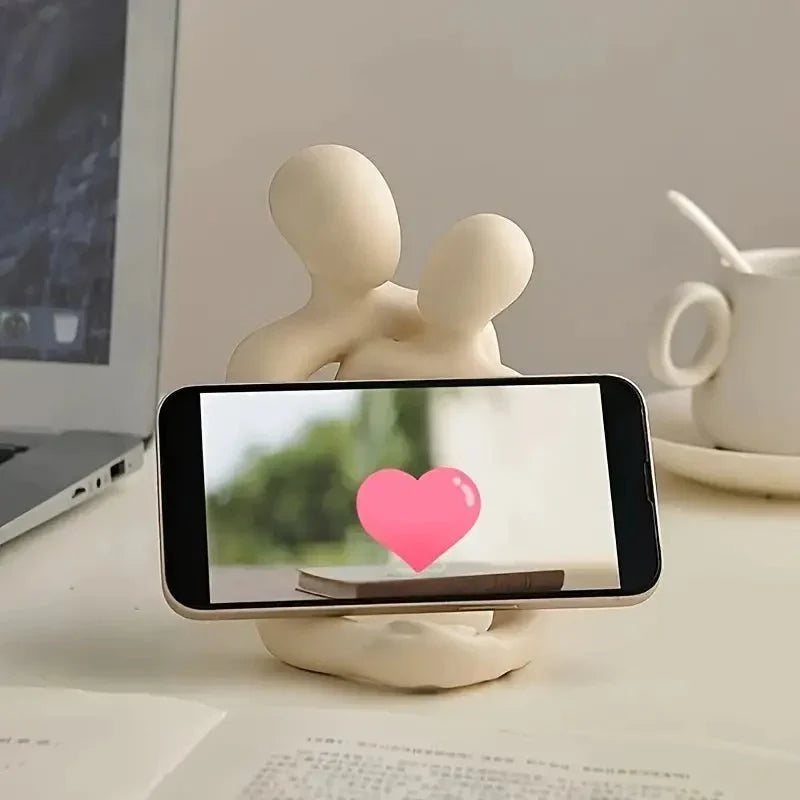 Couple Sculpture Phone Stand and Candle Holder