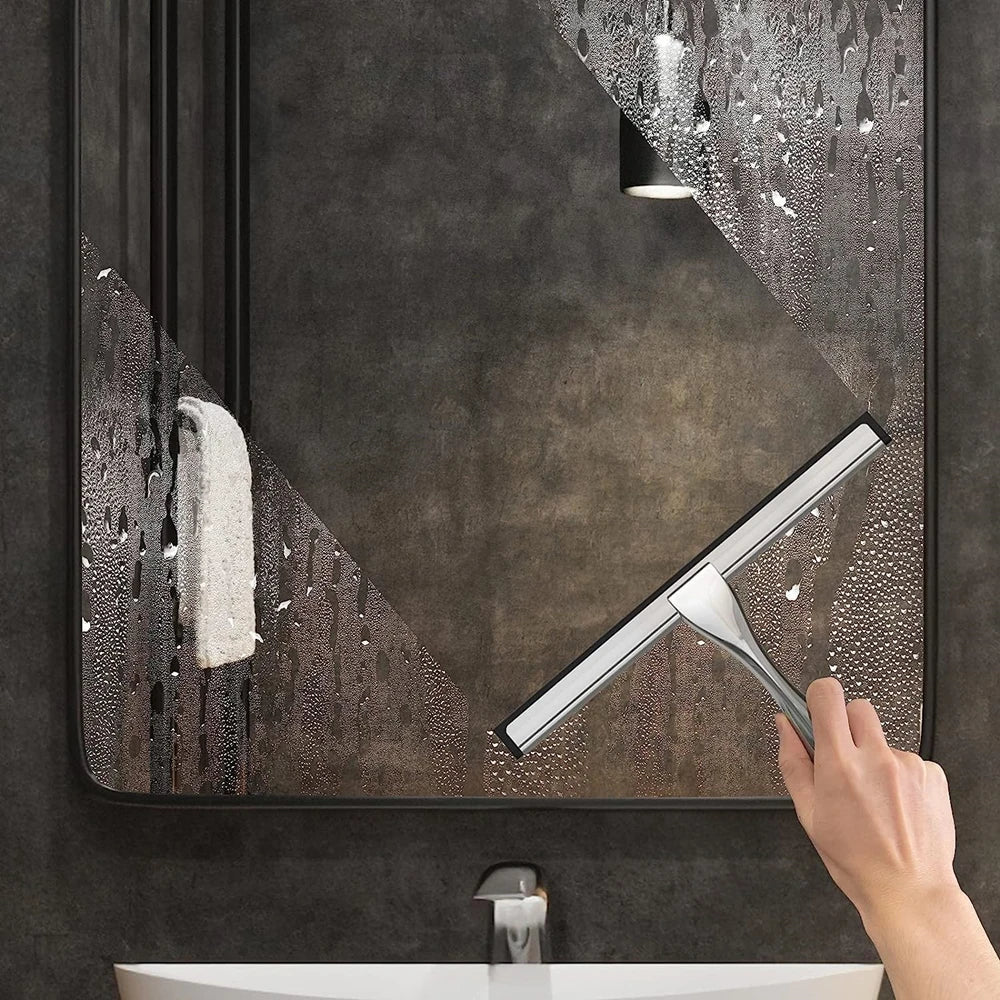 25 cm Stainless Steel Shower Squeegee with Wall Hook