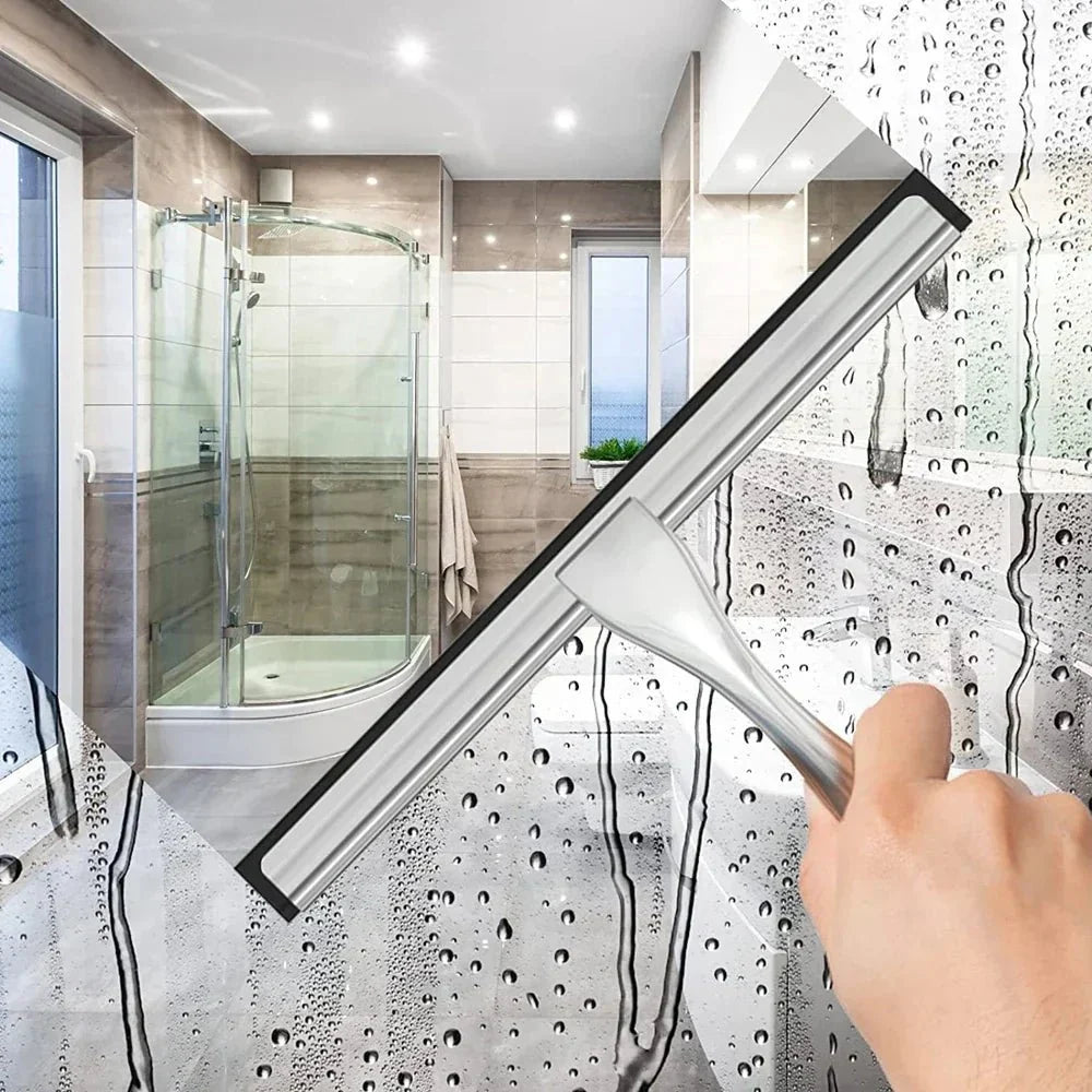 25 cm Stainless Steel Shower Squeegee with Wall Hook